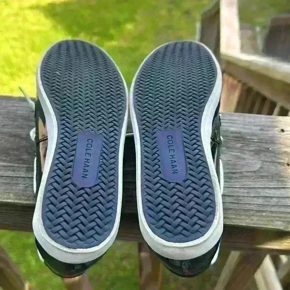 Cole Haan Nantucket Camp Moc Navy Blue Patent Leather Boat Shoes Women's Size 6B - Picture 7 of 13